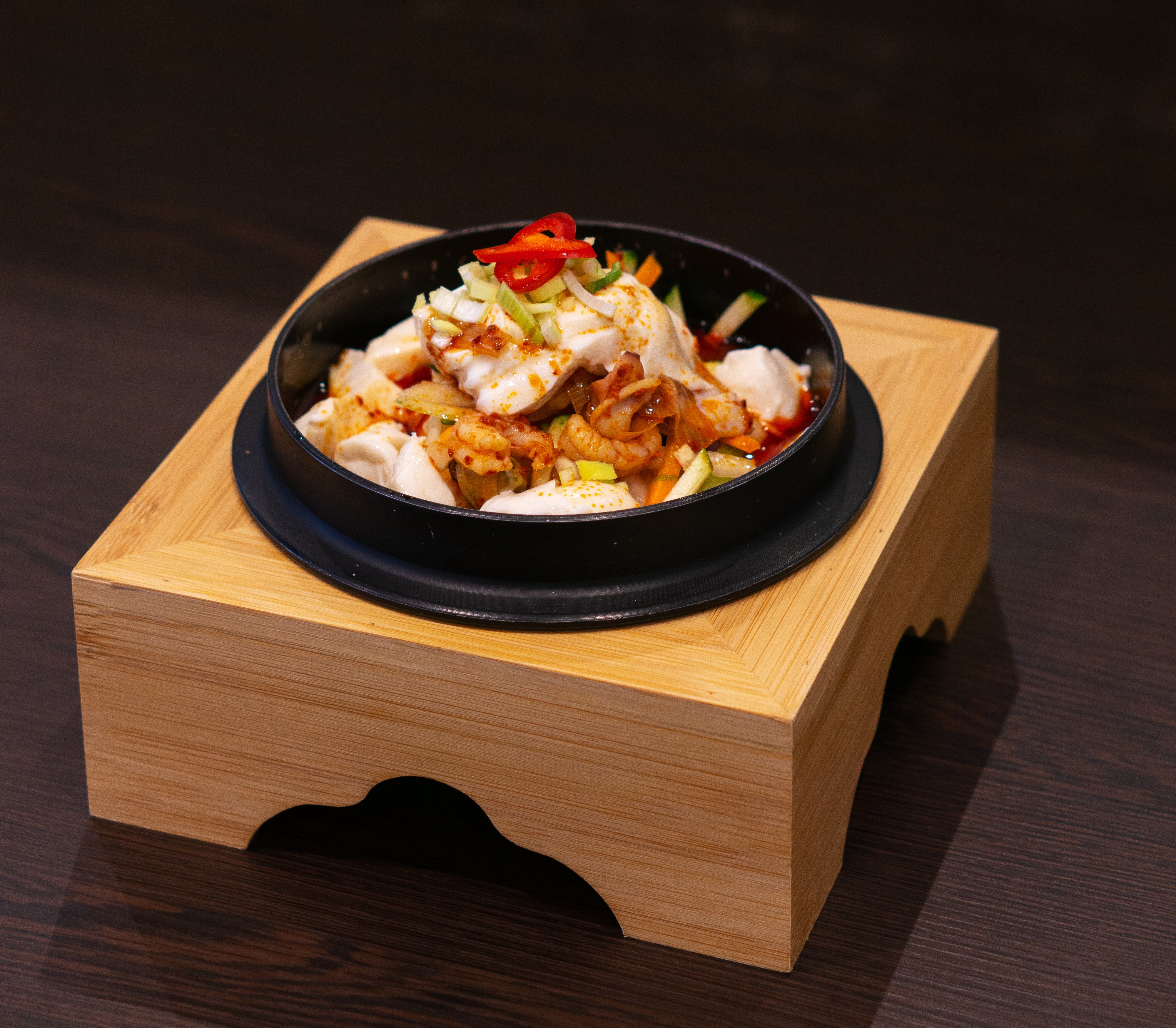 Ragoût épicé de tofu soyeux aux fruits de mer